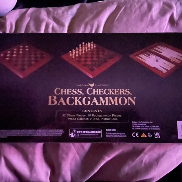 Chess checkers backhamman board game set new never used brand new in box sold! - Picture 1 of 4